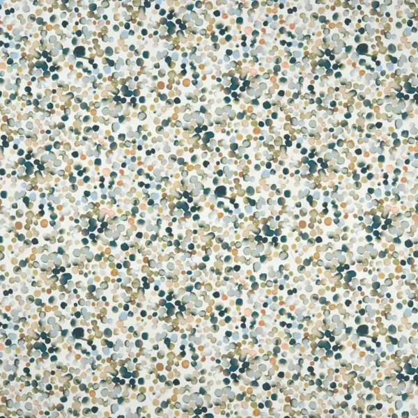 Droplet Fabric - Cream by multicolour spotted printed fabric from Studio G