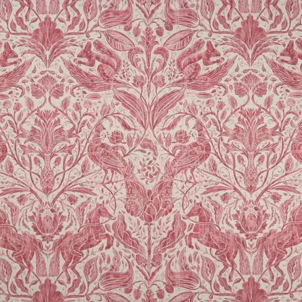 red botanical printed fabric from Studio G