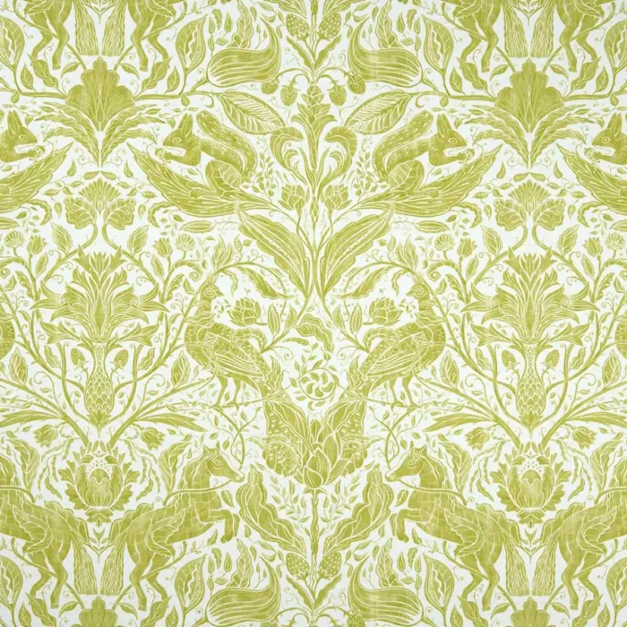 Forest Trail Fabric - Citrus / Linen swatch