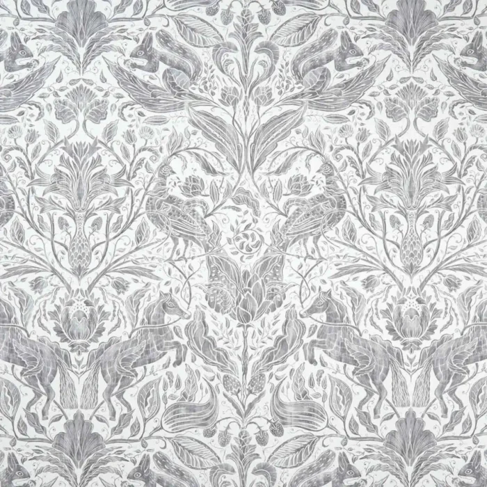 Forest Trail Fabric - Smoke / Linen swatch