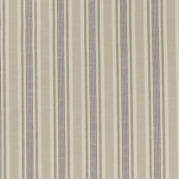 Mappleton Fabric - Charcoal by black-grey striped cotton fabric from Studio G