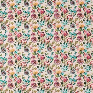 multicolour botanical cotton fabric from Studio G