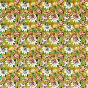 yellow botanical printed fabric from Studio G