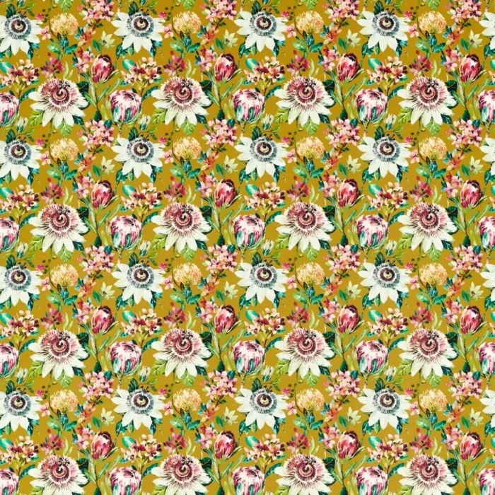 Paradise Fabric - Ochre Velvet swatch