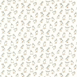 white animal cotton fabric from Studio G