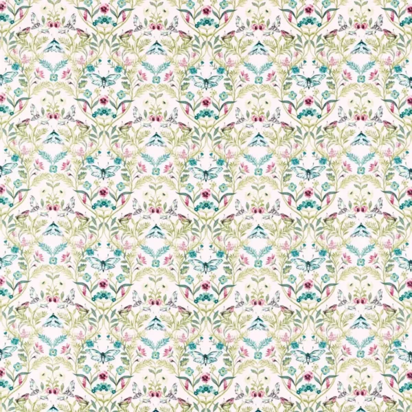 Pieris Fabric - Blush by multicolour animal cotton fabric from Studio G