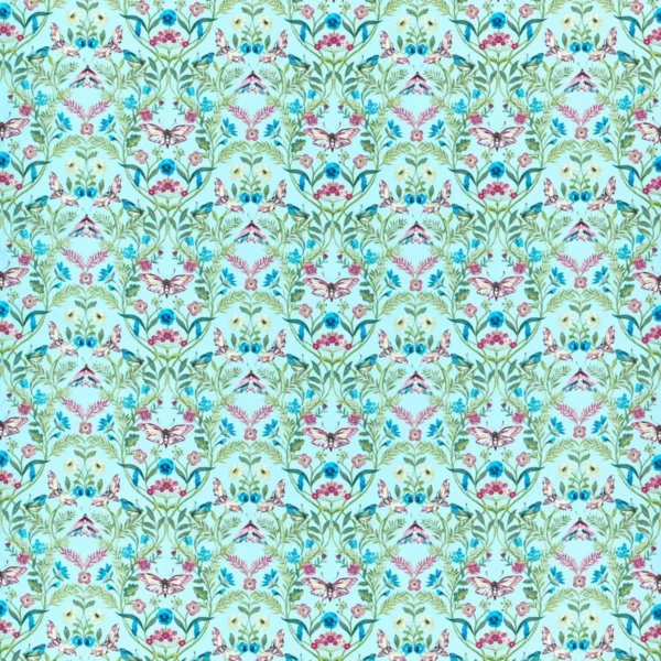 Pieris Fabric - Mineral by multicolour animal cotton fabric from Studio G
