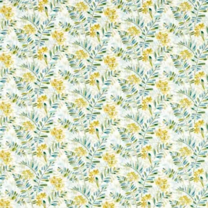 blue botanical cotton fabric from Studio G