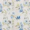 blue botanical cotton fabric from Beaumont Textiles