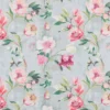 blue botanical cotton fabric from Beaumont Textiles