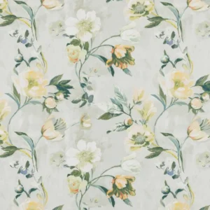 multicolour botanical cotton fabric from Beaumont Textiles