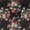 black-grey botanical velvet-chenille fabric from Beaumont Textiles