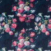 blue botanical velvet-chenille fabric from Beaumont Textiles