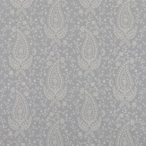 black-grey botanical embroideried fabric from Beaumont Textiles