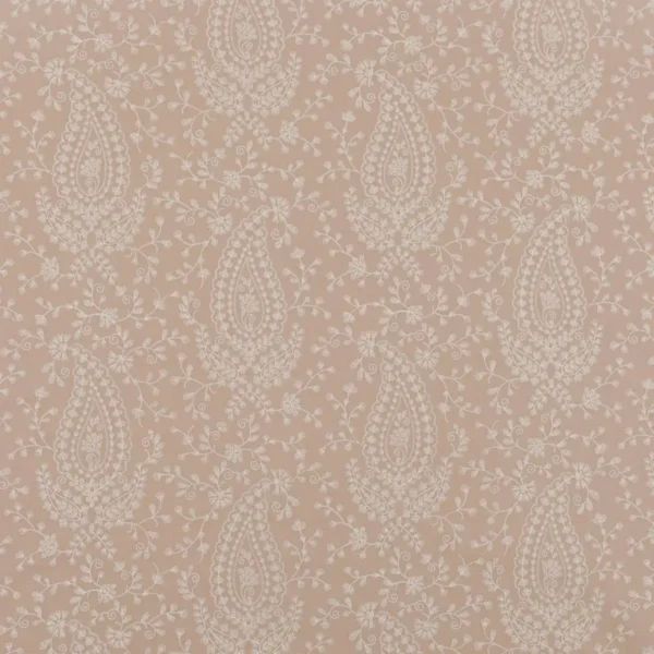 Kandahar Fabric - Parchment by neutral botanical embroideried fabric from Beaumont Textiles