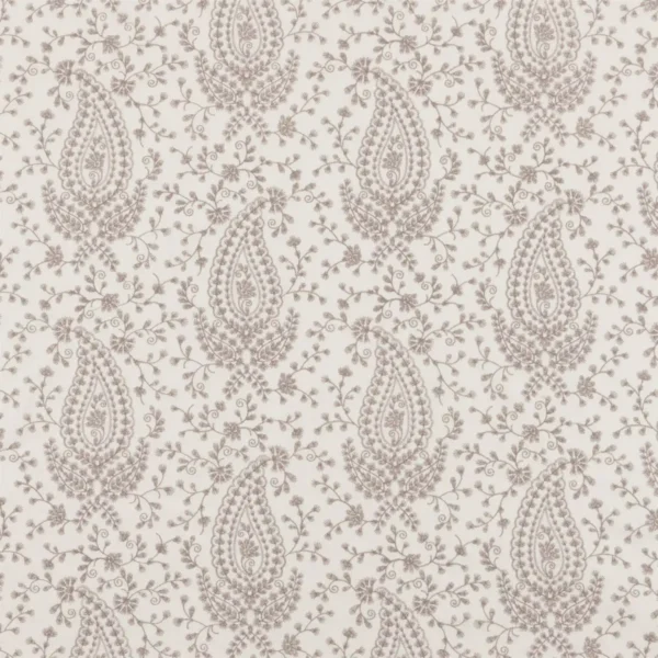 black-grey botanical embroideried fabric from Beaumont Textiles