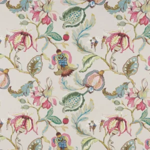 green botanical printed fabric from Beaumont Textiles