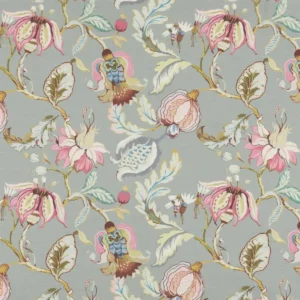 green botanical printed fabric from Beaumont Textiles