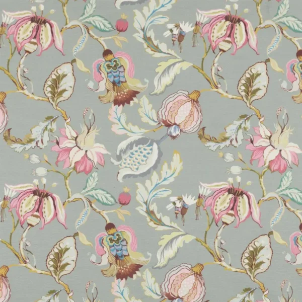 green botanical printed fabric from Beaumont Textiles