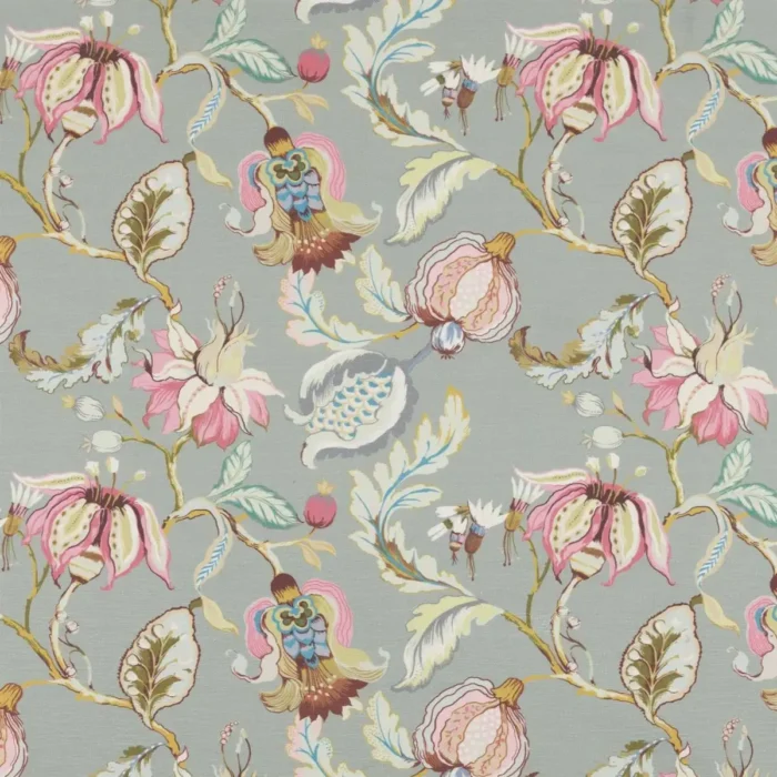 Oleander Fabric - Eau De Nil swatch