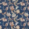 blue botanical printed fabric from Beaumont Textiles