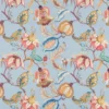 blue botanical printed fabric from Beaumont Textiles