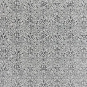 black-grey botanical woven fabric from Beaumont Textiles