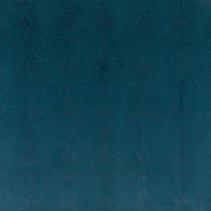 blue botanical woven fabric from Beaumont Textiles