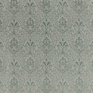 green botanical woven fabric from Beaumont Textiles