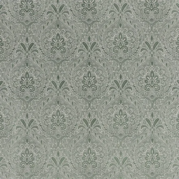 green botanical woven fabric from Beaumont Textiles