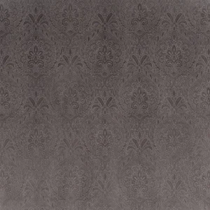 black-grey botanical woven fabric from Beaumont Textiles