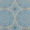 blue botanical cotton fabric from Beaumont Textiles