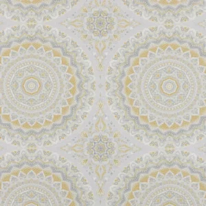 multicolour botanical cotton fabric from Beaumont Textiles