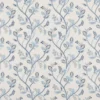 blue botanical cotton fabric from Beaumont Textiles