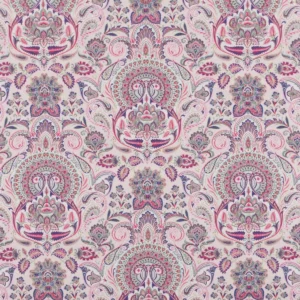 multicolour botanical cotton fabric from Beaumont Textiles