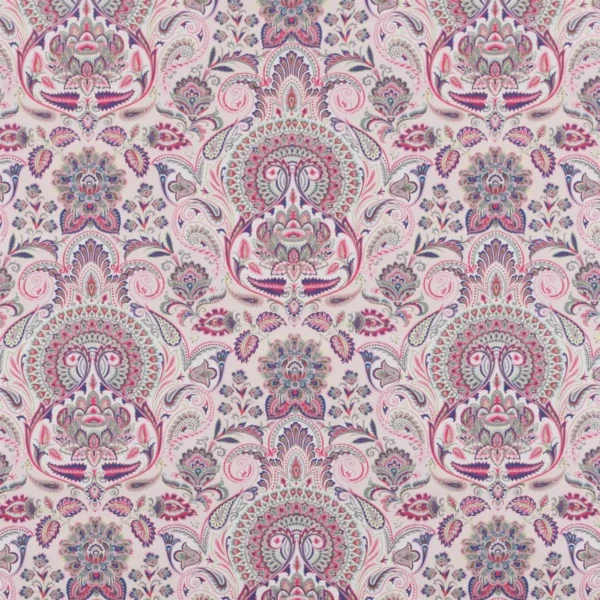 Shiraz Fabric - Blush by multicolour botanical cotton fabric from Beaumont Textiles