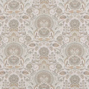 multicolour botanical cotton fabric from Beaumont Textiles