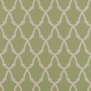 green geometric jacquard fabric from Beaumont Textiles