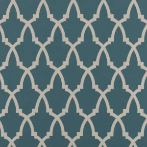 blue geometric jacquard fabric from Beaumont Textiles