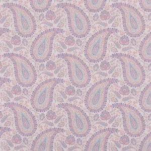 pink botanical cotton fabric from Beaumont Textiles