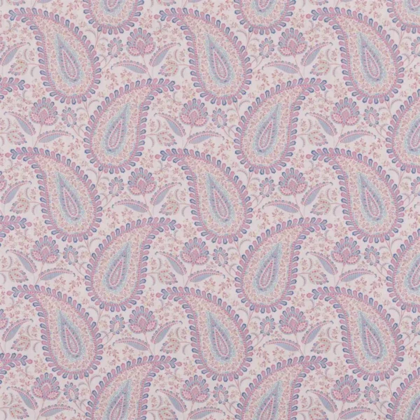 Tigris Fabric - Blush by pink botanical cotton fabric from Beaumont Textiles