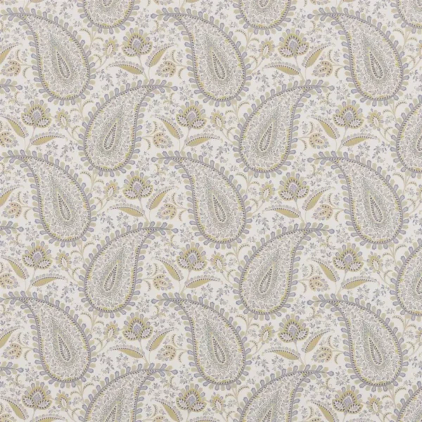 black-grey botanical cotton fabric from Beaumont Textiles