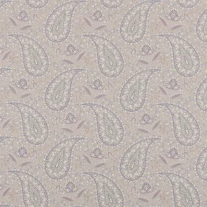 black-grey botanical cotton fabric from Beaumont Textiles