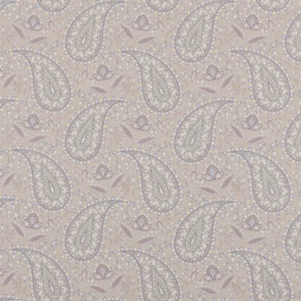black-grey botanical cotton fabric from Beaumont Textiles
