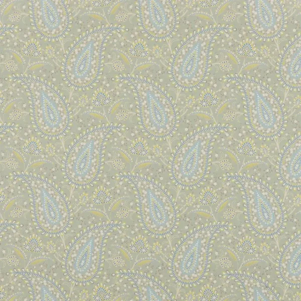 green botanical cotton fabric from Beaumont Textiles
