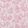 pink botanical cotton fabric from Beaumont Textiles