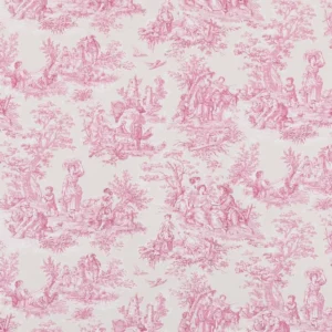 pink botanical cotton fabric from Beaumont Textiles