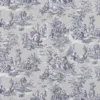 black-grey botanical cotton fabric from Beaumont Textiles
