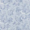 blue botanical cotton fabric from Beaumont Textiles