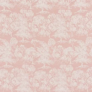 pink botanical jacquard fabric from Beaumont Textiles